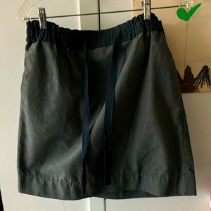 Paperbag waist mini skirt